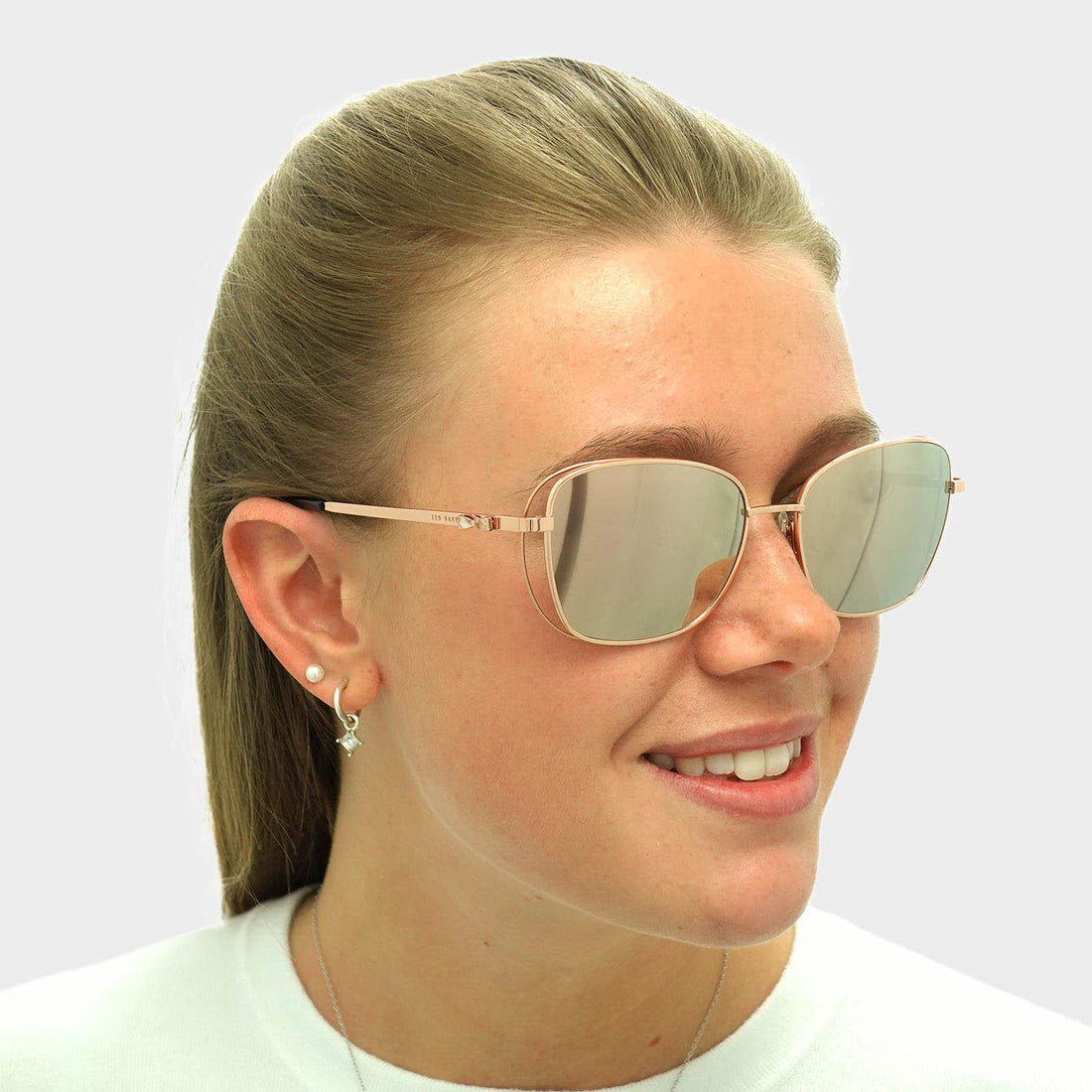 Ted Baker Sunglasses TB1588 Aurora 400 Rose Gold Bronze Mirrored