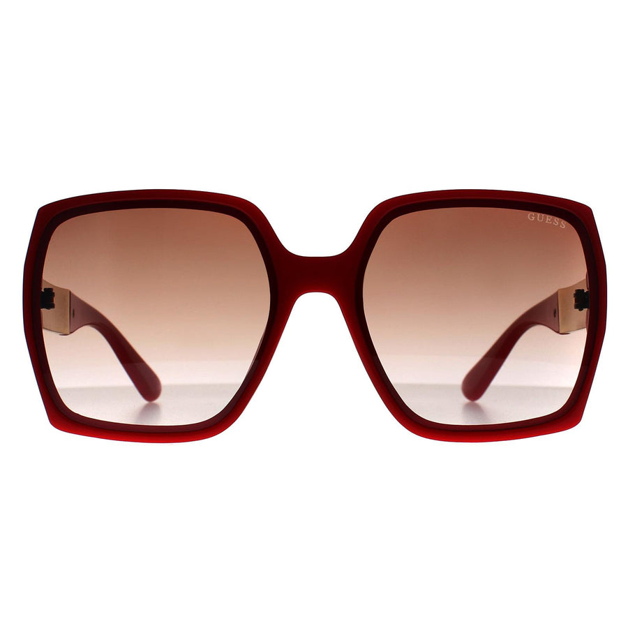 GUESS Women\'s Gradient Brown Aviator Sunglasses with Red Case GUESS Brown Aviator Sunglasses for Women for sale | eBay main image 3