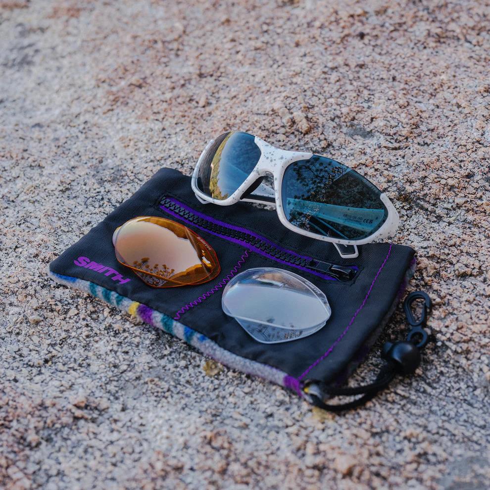 Smith Sunglasses Sliders 6YX 1C Snow White ChromaPop Black