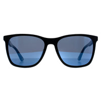 Police Sunglasses SPL872N Origins 1 700B Shiny Black Smoke Mirror Blue