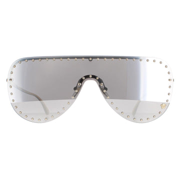 Versace Sunglasses VE2230B 12526G Pale Gold Light Grey Mirror Silver