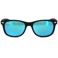 Ray-Ban Junior Sunglasses 9052 100S55 Matt Black Blue Flash Mirror