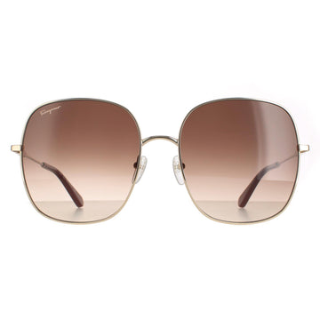 Salvatore Ferragamo Sunglasses SF300S 703 Gold Brown Gradient