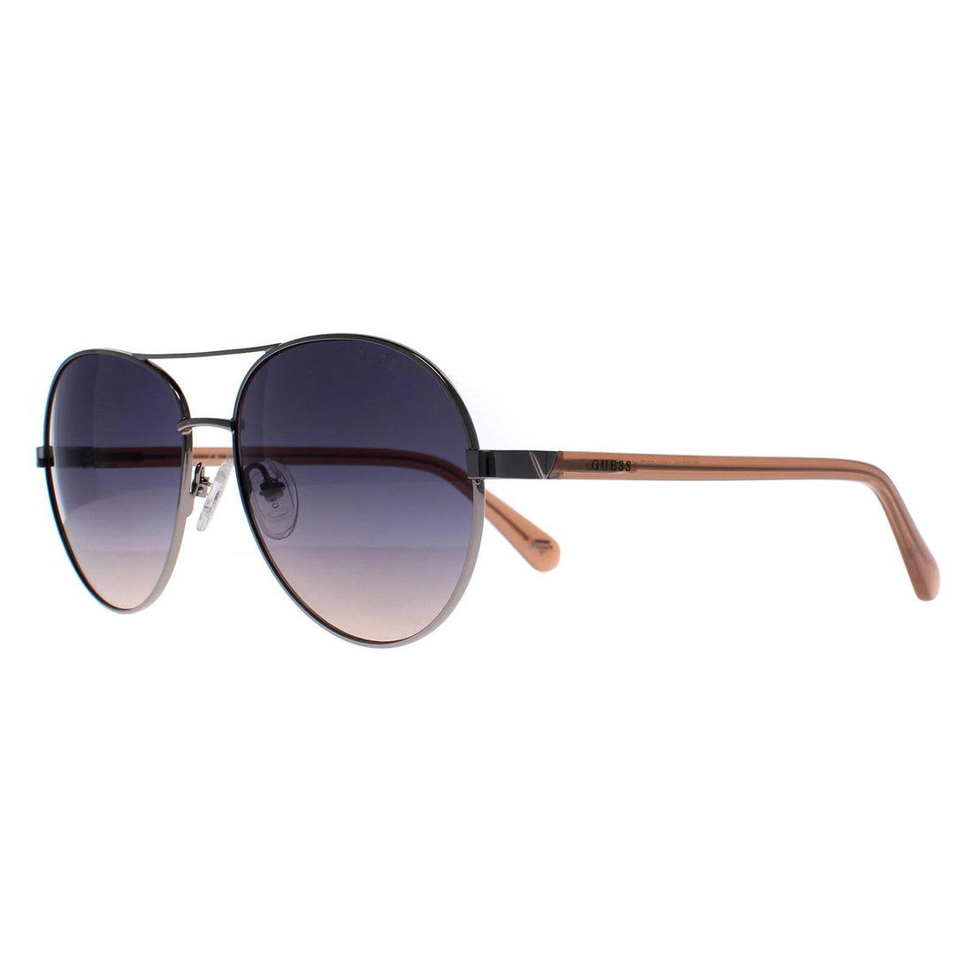 Guess Sunglasses GU5213 10W Shiny Light Nickeltin Blue Gradient