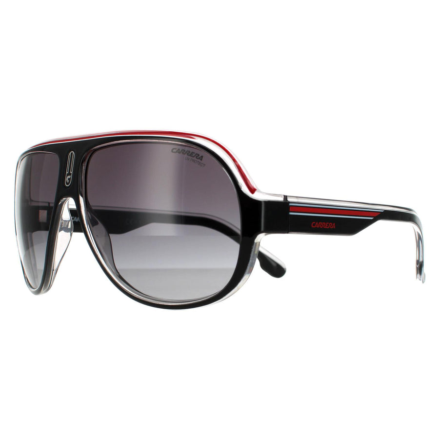 Carrera Sunglasses Speedway/N T4O 9O Black Crystal White Red Dark Grey Gradient