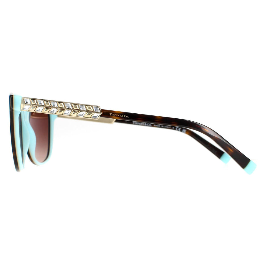 Tiffany Sunglasses TF4174B 81343B Havana On Tiffany Blue Brown Gradient