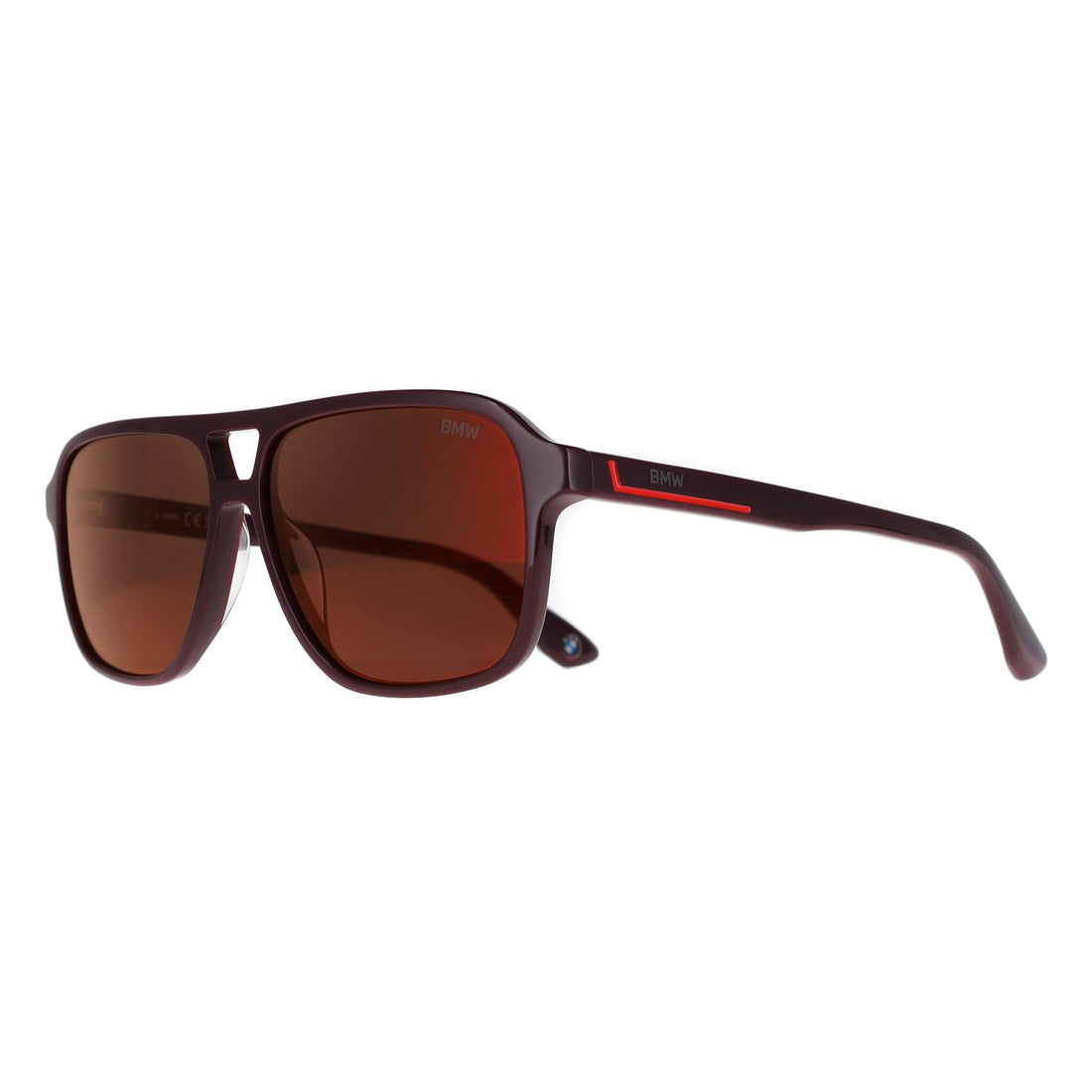 BMW Sunglasses BW0039 50L Burgundy Brown Mirror