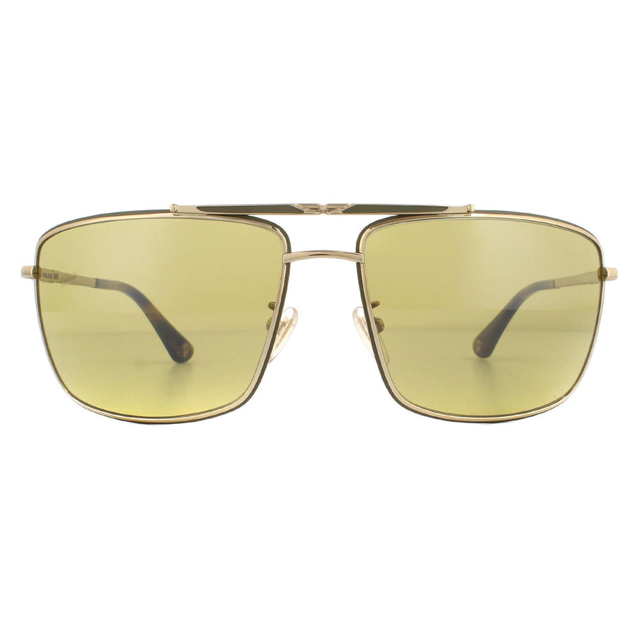 Police Origins 11 SPL965 Sunglasses Shiny Grey Gold / Brown