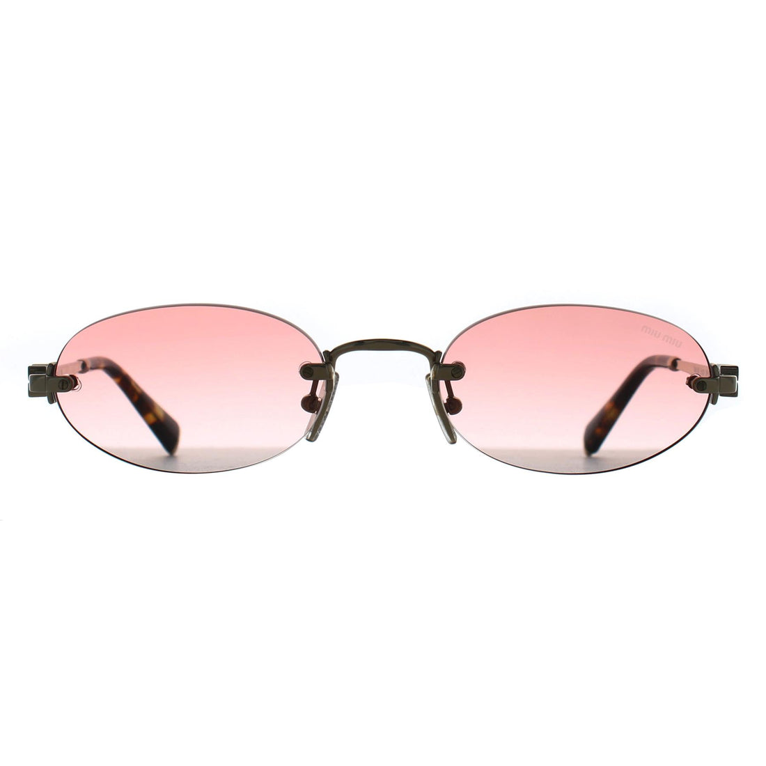 Miu Miu Sunglasses MUA54S ZVN70O Pale Gold Clear Gradient Pink