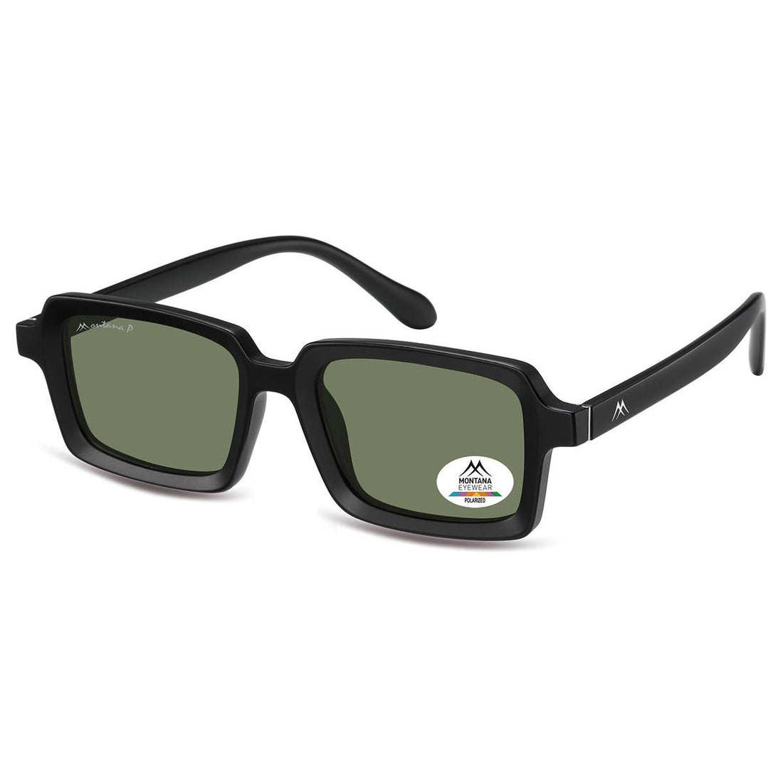 Montana Sunglasses MP57 A Matte Black Green Polarized