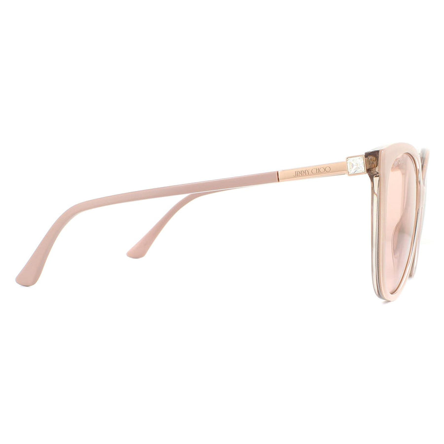 Jimmy Choo Sunglasses Lissa/S KON K1 Nude Glitter Gold Mirror