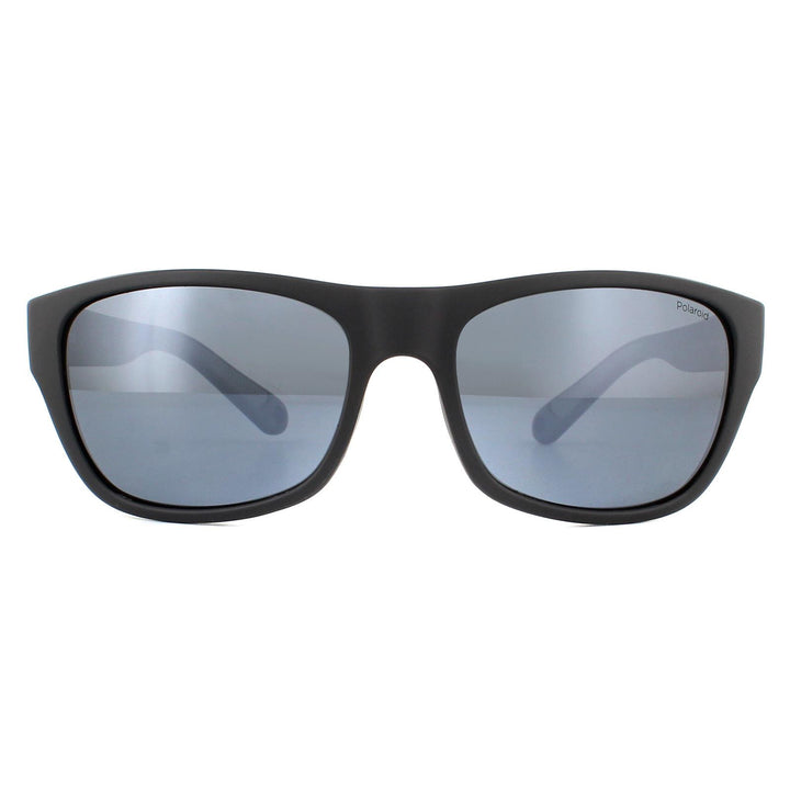 Polaroid Sport Sunglasses PLD 7030/S BSC EX Black Silver Grey Silver Mirror Polarized