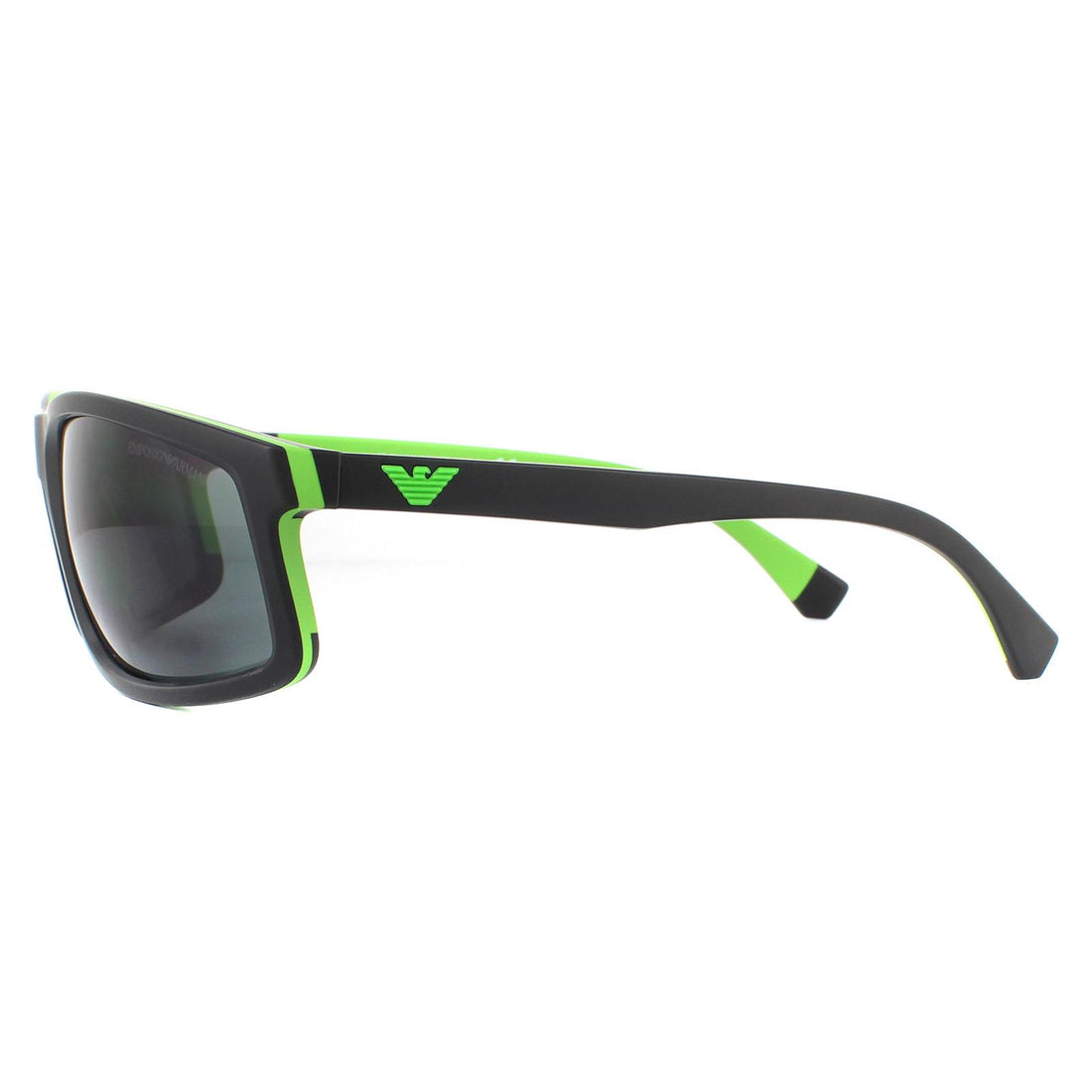 Emporio Armani Sunglasses EA4144 504287 Matte Black Rubber Green Gray