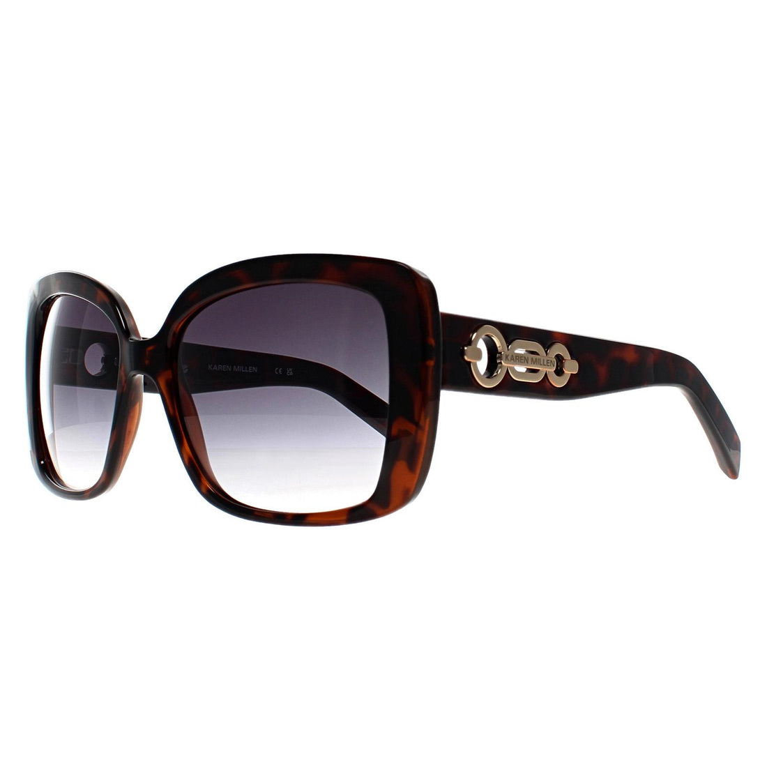 Karen Millen Sunglasses KM5056 103 Dark Havana Grey