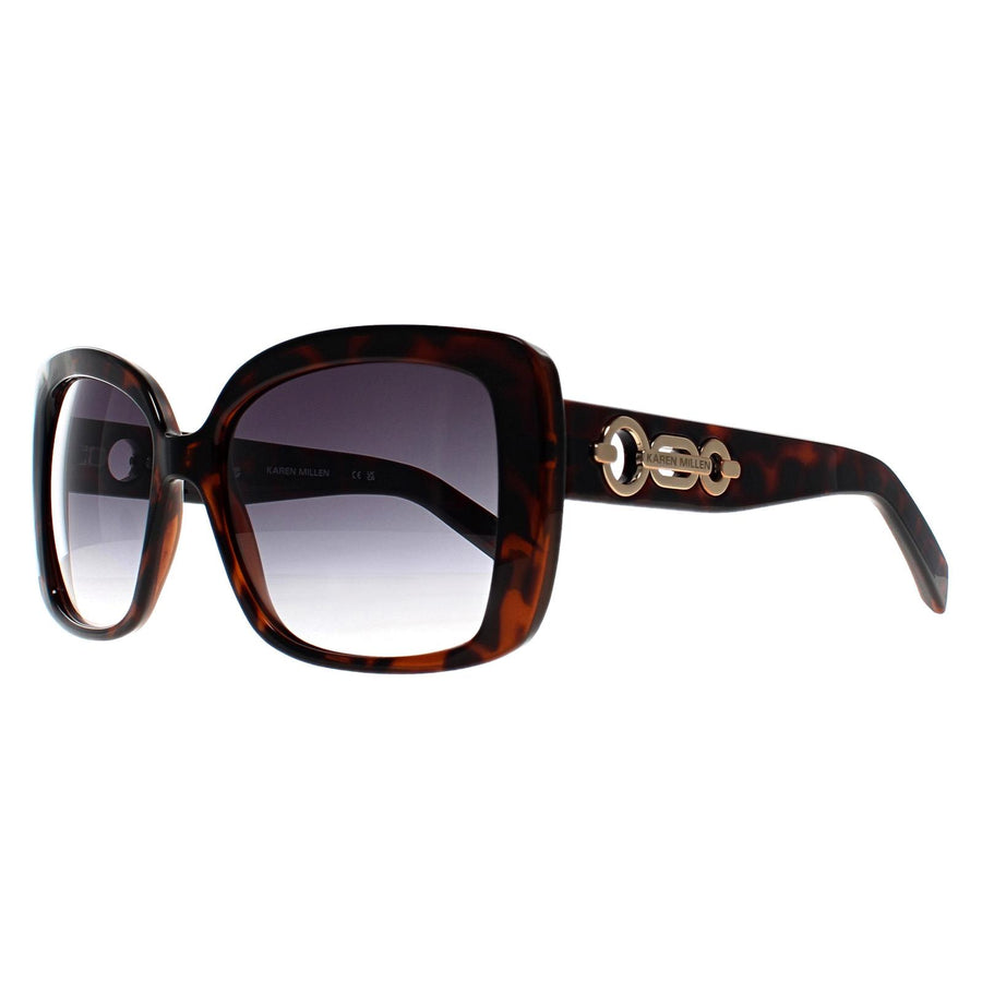 Karen Millen Sunglasses KM5056 103 Dark Havana Grey