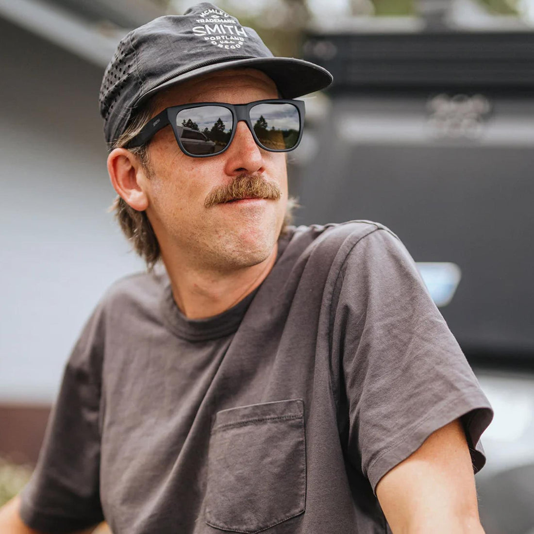 Smith Sunglasses Lowdown 2 003 1H Matte Black ChromaPop Grey Green