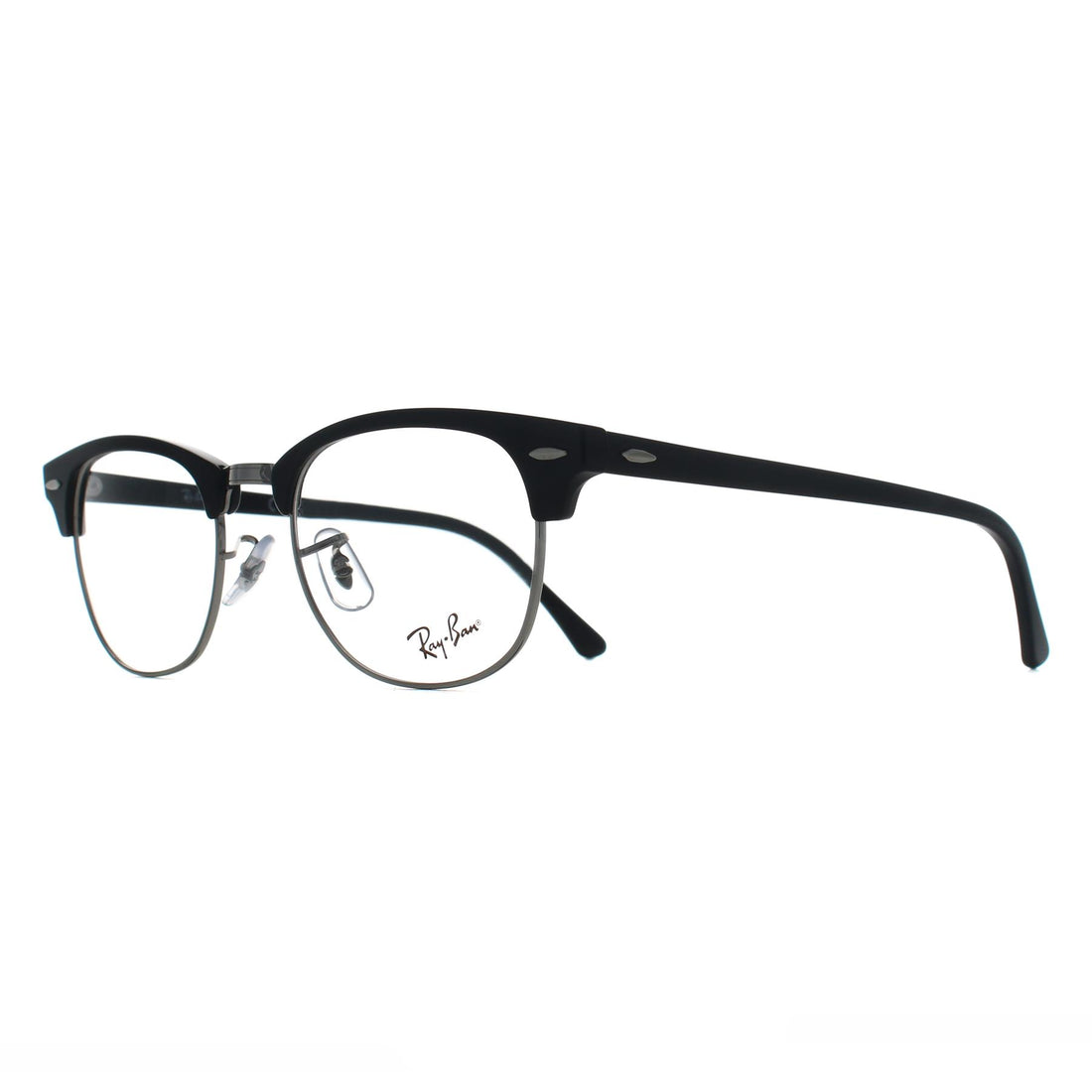 Ray-Ban Glasses Frames RX5154 Clubmaster 2000 Black on Silver Men Women