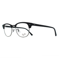Ray-Ban Glasses Frames RX5154 Clubmaster 2000 Black on Silver Men Women