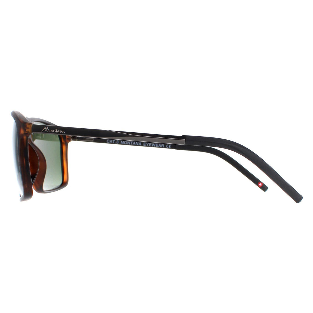Montana Sunglasses MP9A Matte Tortoise G15 Green Polarized