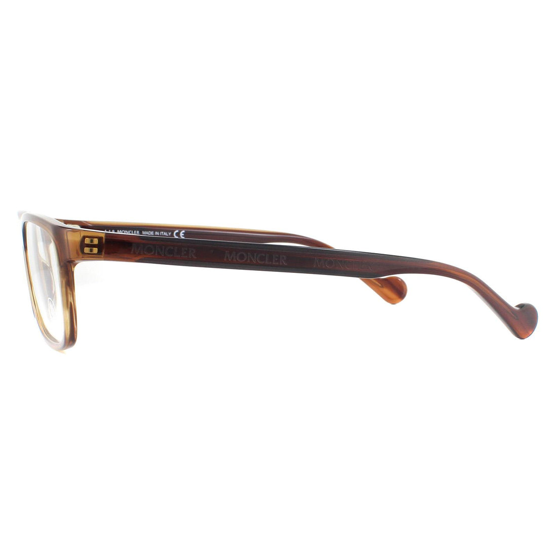 Moncler Glasses Frames ML5063 050 Striped Brown Crystal Men