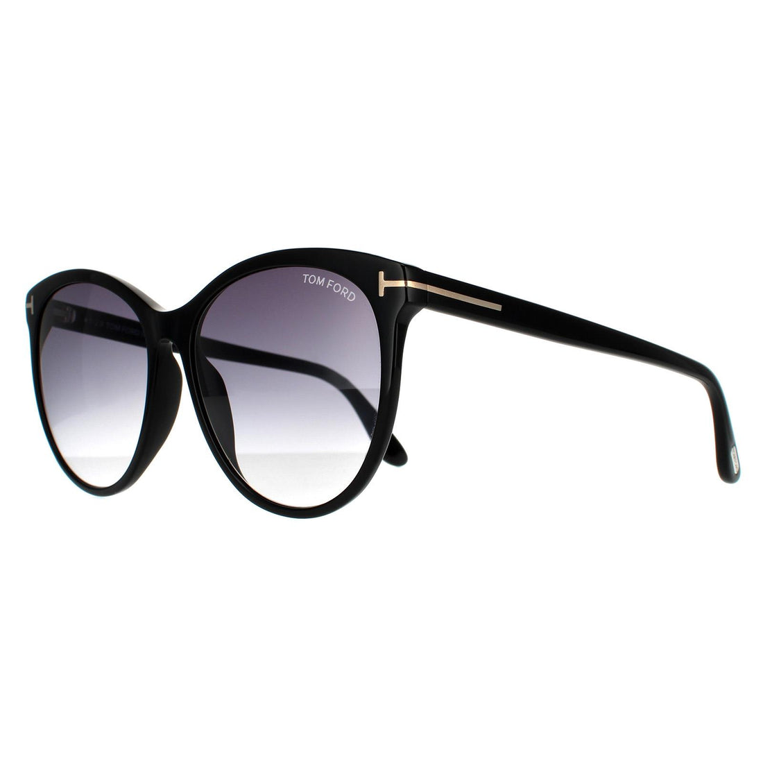 Tom Ford Sunglasses Maxim FT0787 01B Shiny Black Smoke Grey Gradient