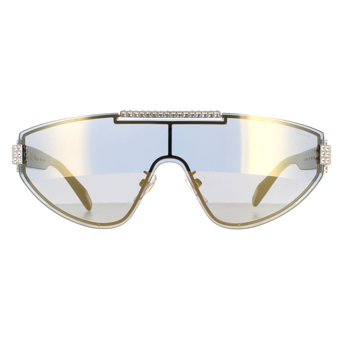 Chopard SCHF09S Sunglasses Shiny Rose Gold / Smoke Gold Mirror