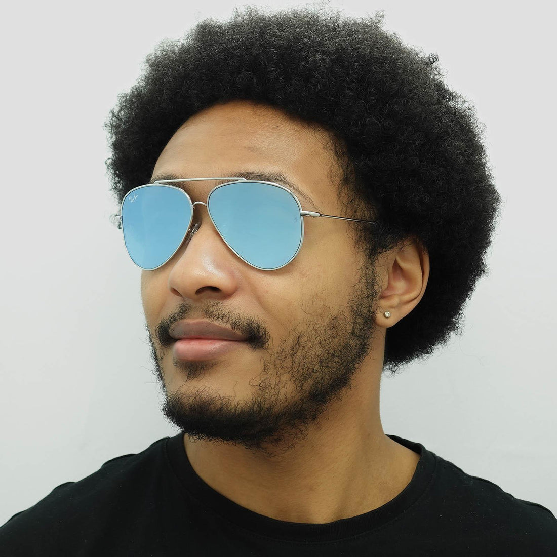 Ray-Ban Sunglasses RB0101S Aviator Reverse 003/GA Silver Blue Mirror