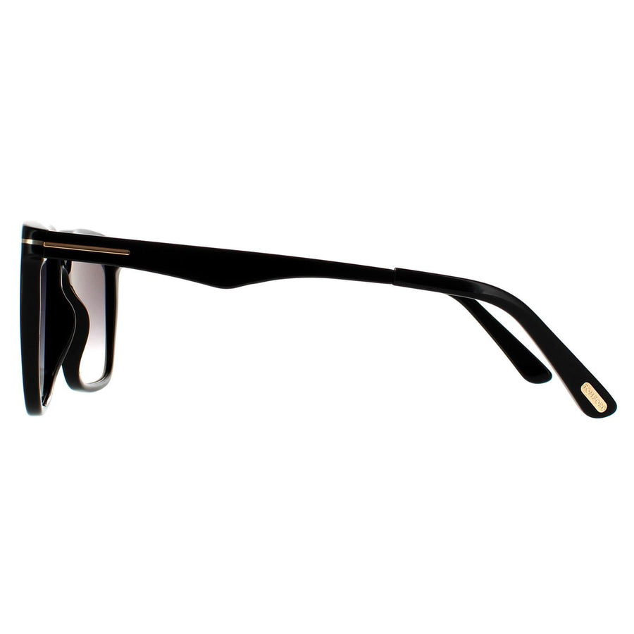 Tom Ford Sunglasses Garrett FT0862 01B Shiny Black Blue Grey Gradient