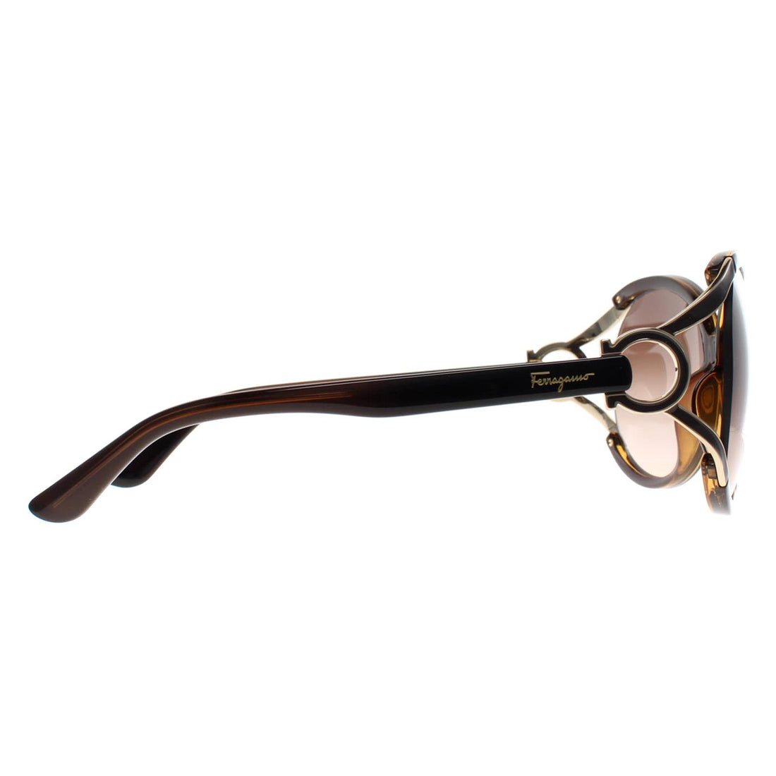 Salvatore Ferragamo Sunglasses SF600S 220 Dark Brown Brown Grey Gradient