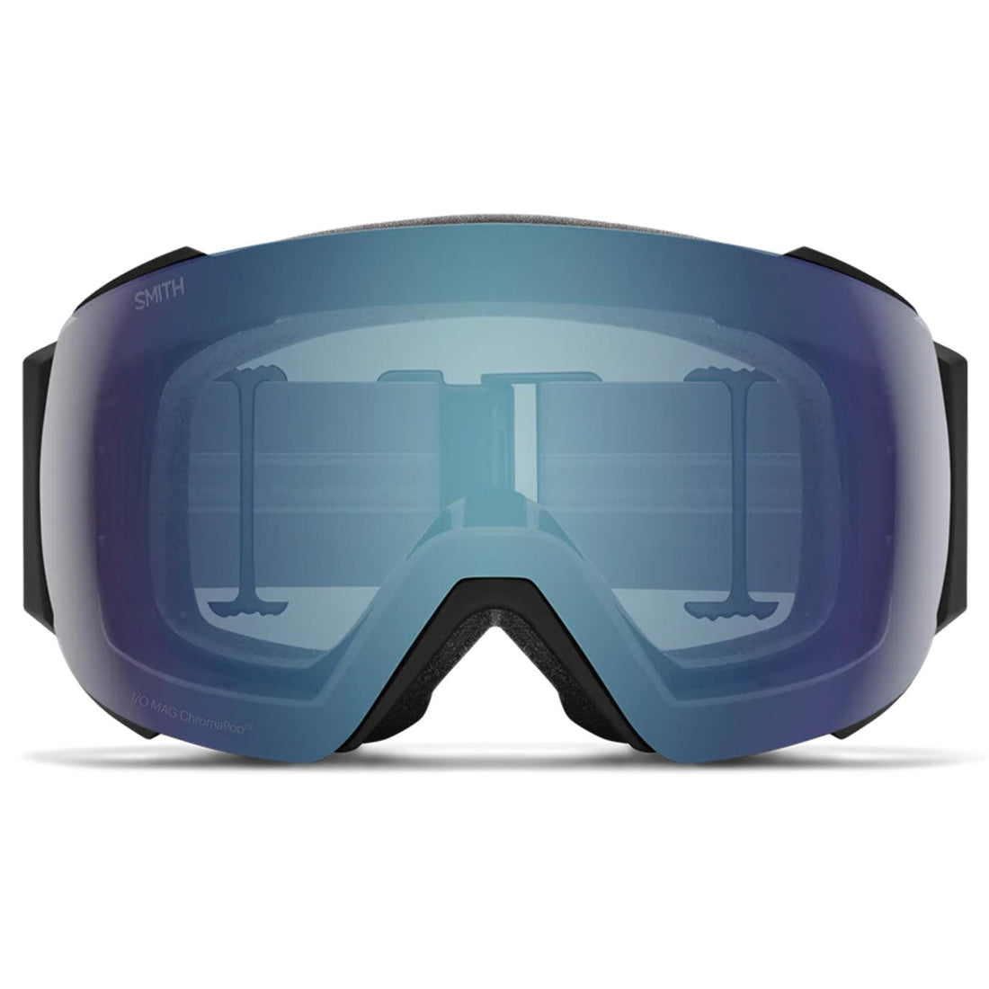 Smith Ski Goggles I/O Mag 0JX 4B Black ChromaPop Everyday Blue Mirror & CP Storm Blue Sensor Mirror