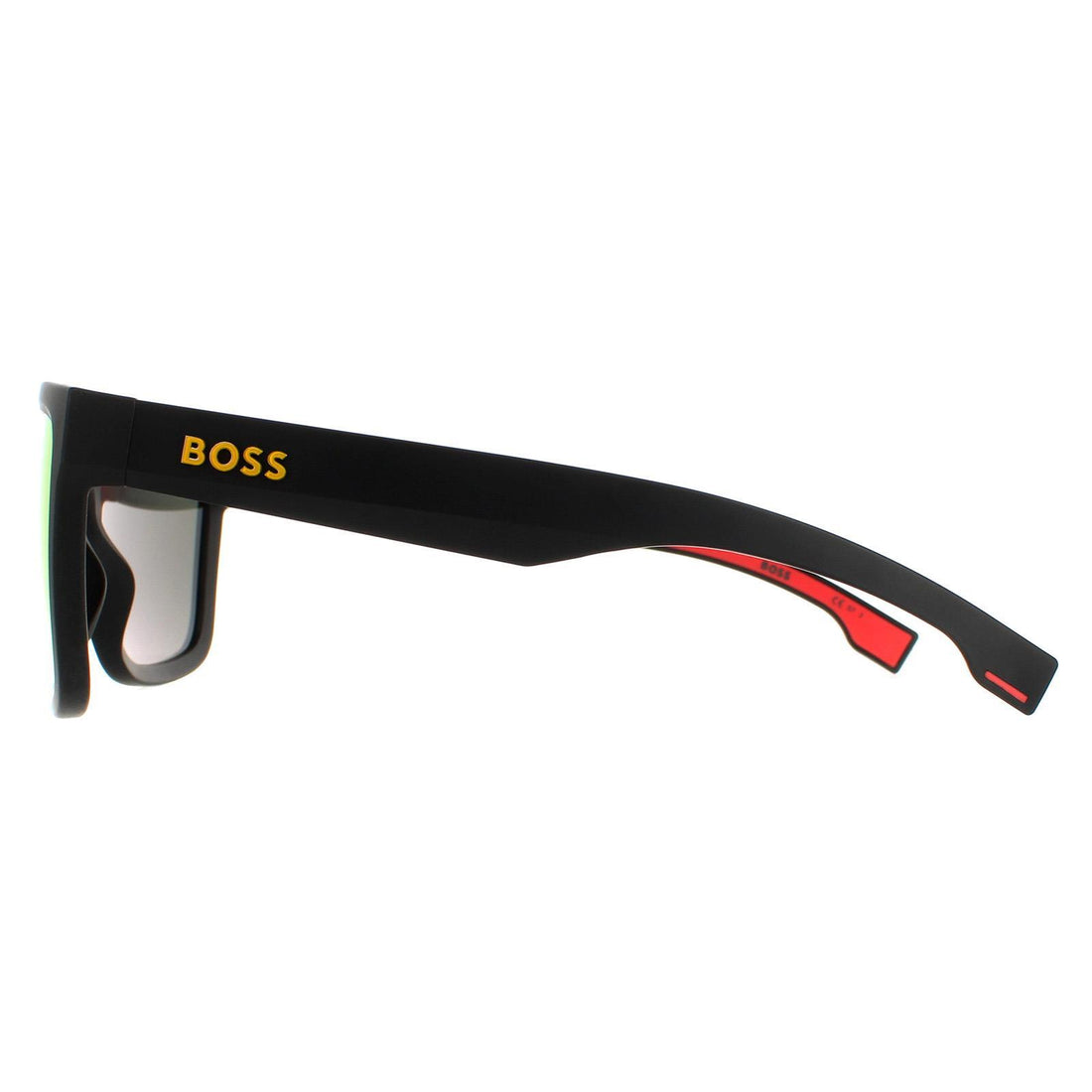 Hugo Boss Sunglasses BOSS 1451/S PGC UZ Matte Black Yellow Red Mirror