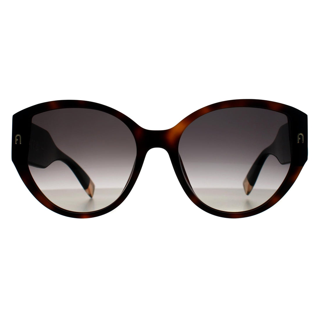 Furla Sunglasses SFU784 01AY Shiny Dark Havana Smoke Grey Gradient