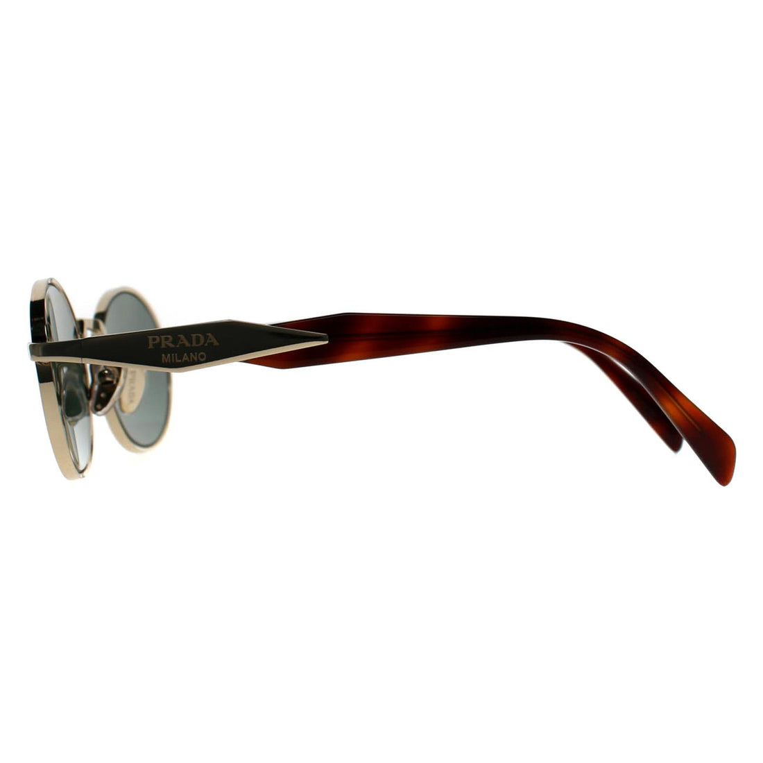 Prada Sunglasses PR65ZS ZVN70L Pale Gold Dark Green