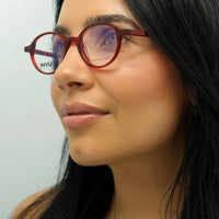 INVU Glasses Frames B4907 C Transparent Burgundy Women