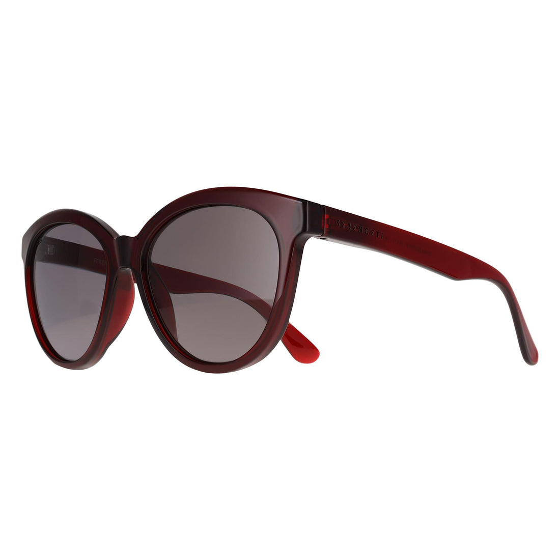 Serengeti Sunglasses Endee SS573004 Shiny Milky Red Saturn Polarized Smoke