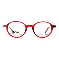 INVU Glasses Frames B4907 C Transparent Burgundy Women