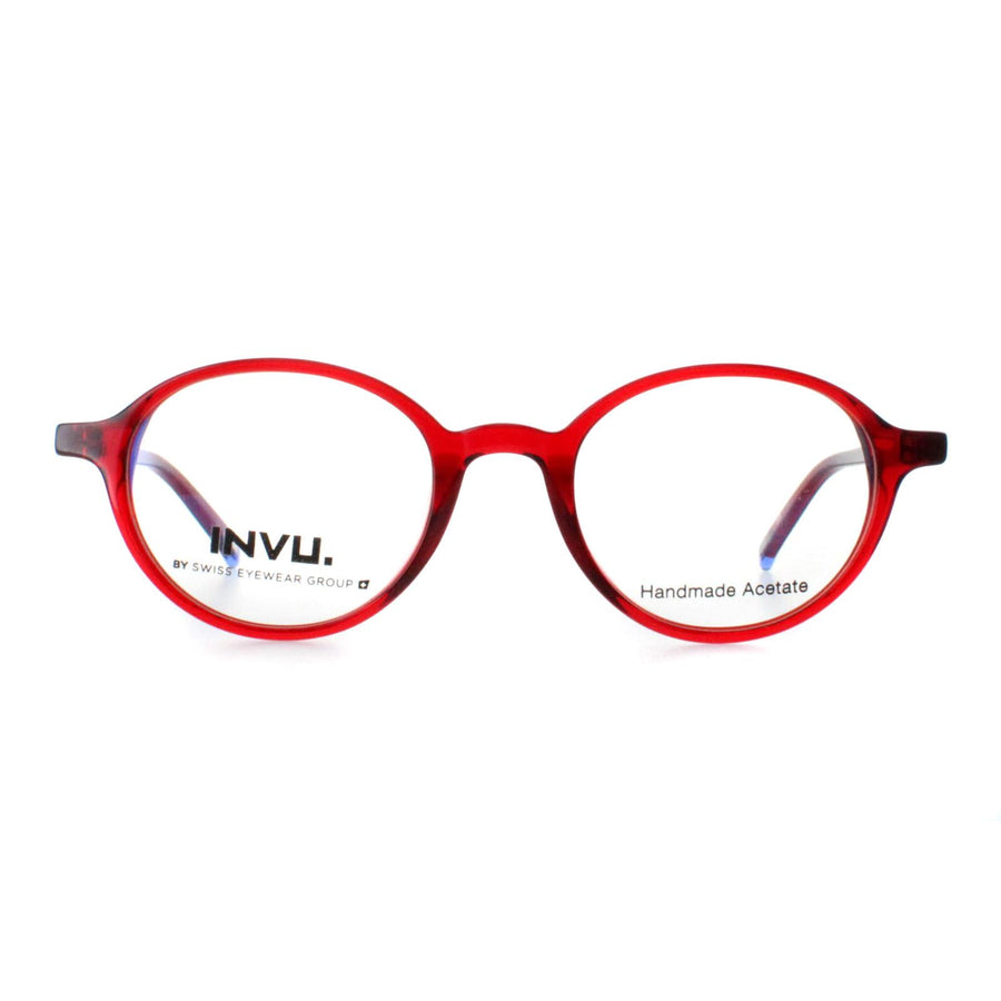 INVU Glasses Frames B4907 C Transparent Burgundy Women