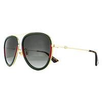 Gucci Sunglasses GG0062S 003 Gold Green Red Green Gradient