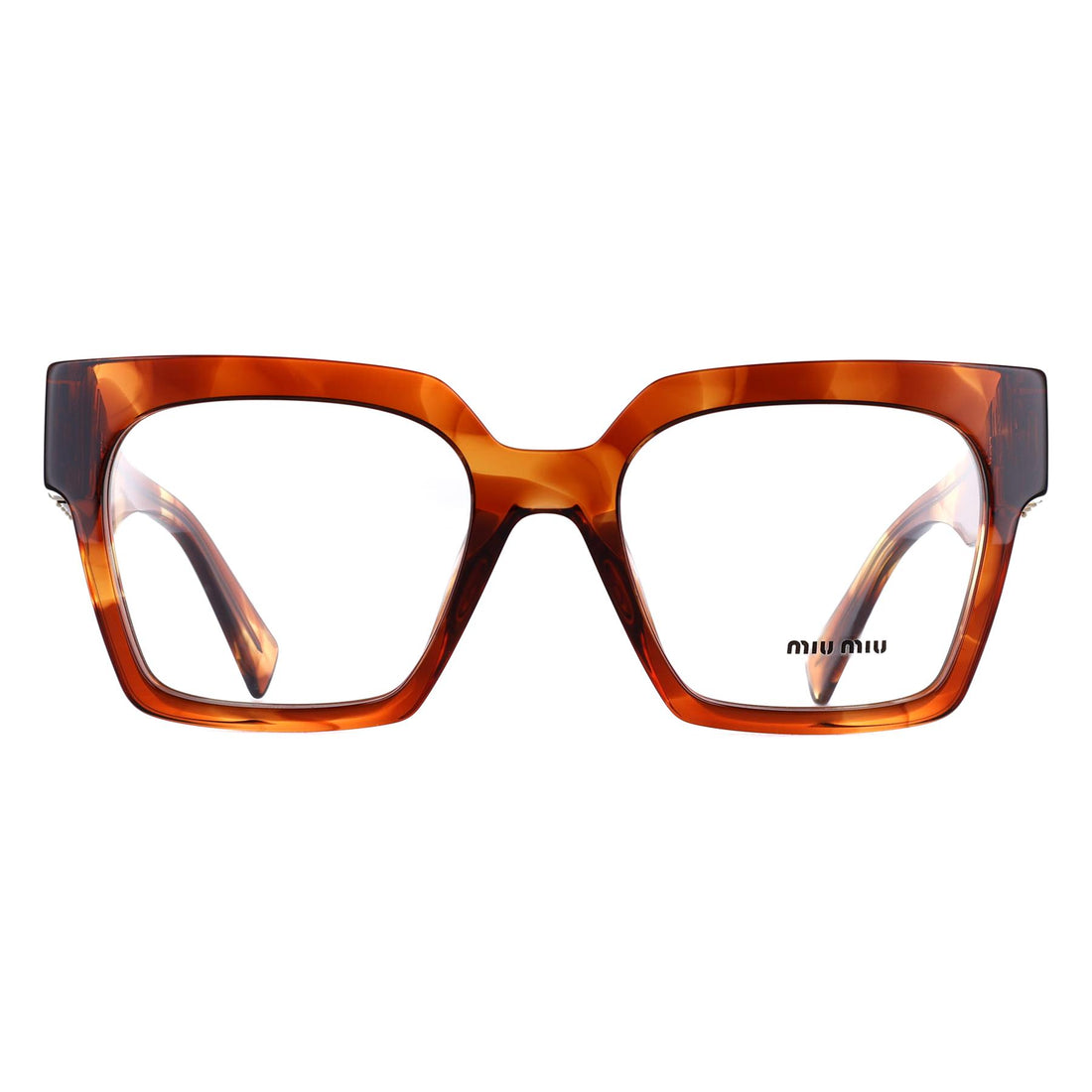 Miu Miu Glasses Frames MU04UV 11Q1O1 Striped Tobacco Women