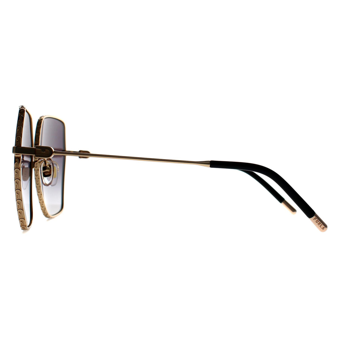 Furla Sunglasses SFU628 0300 Gold Grey Smoke Gradient