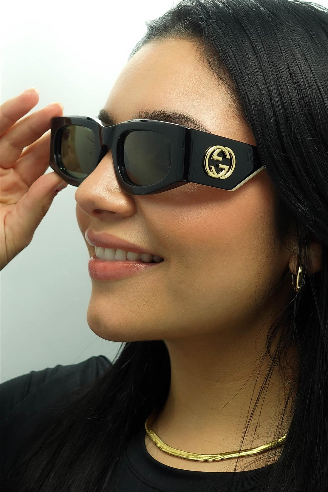 Gucci Sunglasses GG1664S 001 Black with Ivory Grey