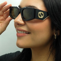 Gucci Sunglasses GG1664S 001 Black with Ivory Grey