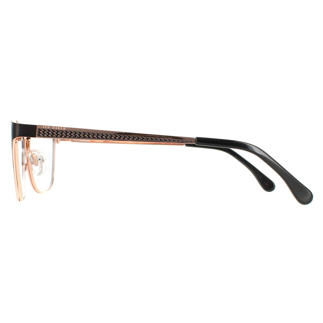 Ted Baker Glasses Frames TB2227 Maddox 004 Black and Rose Gold Women