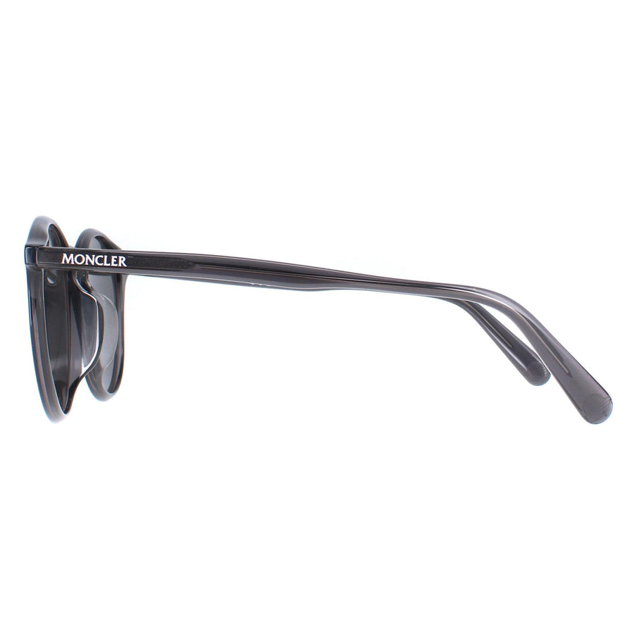 Moncler Sunglasses ML0213-F 01D Shiny Transparent Dark Grey Smoke Polarized