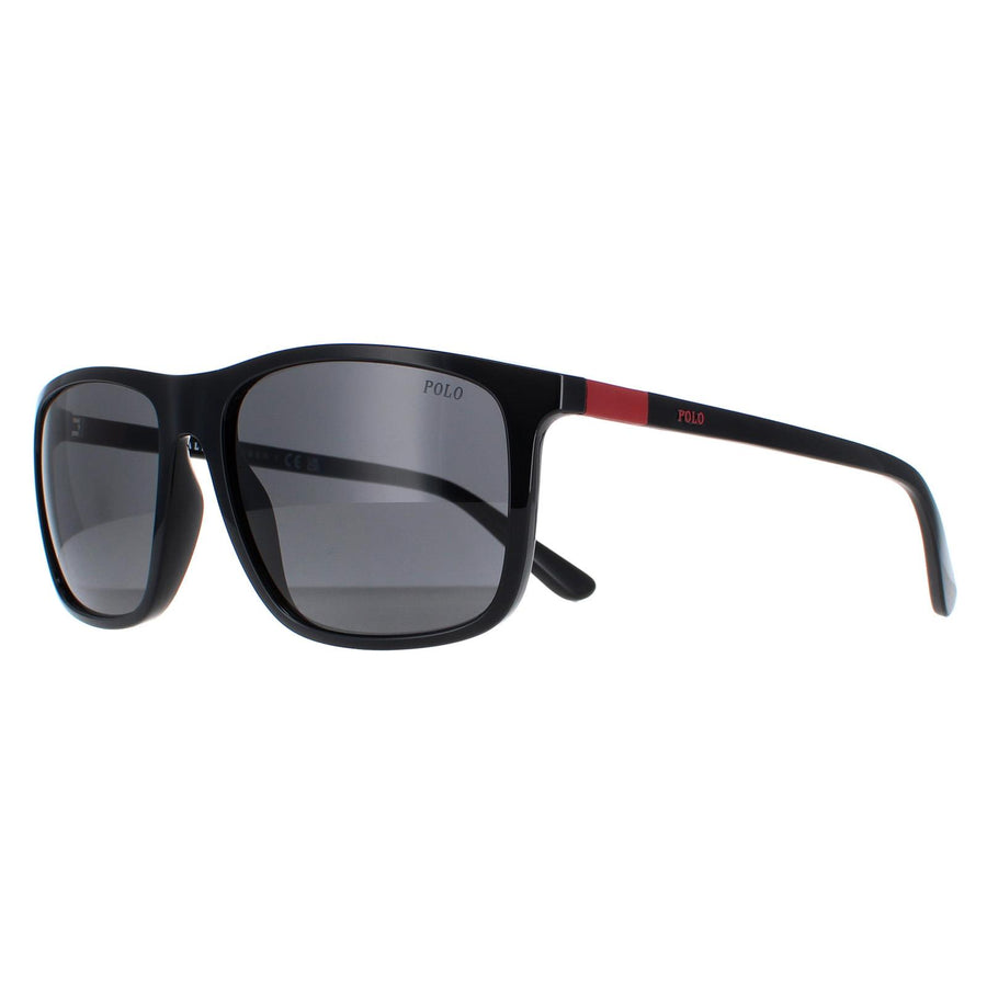 Polo Ralph Lauren Sunglasses PH4175 500187 Shiny Black Dark Grey