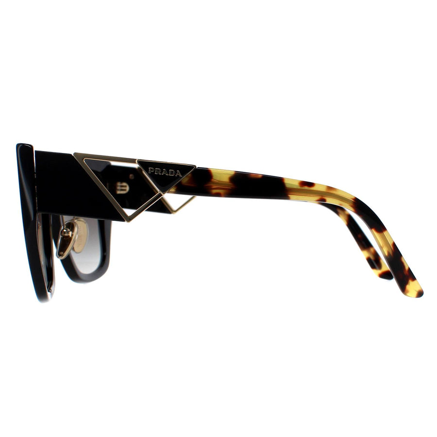 Prada Sunglasses PR21YS 1AB0A7 Black and Tortoise Grey Gradient