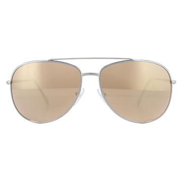 Prada Sport Sunglasses PS 55US 5AVHD0 Gunmetal Dark Brown Gold Mirrored
