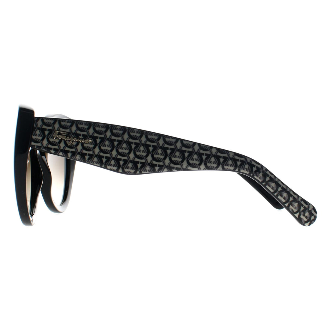 Salvatore Ferragamo Sunglasses SF964S 003 Black Gancini Grey