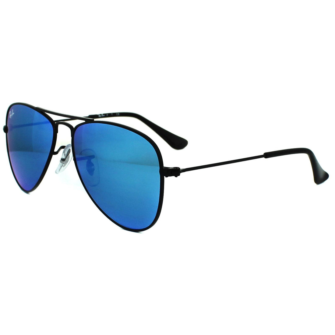 Ray-Ban Junior Sunglasses 9506 201/55 Black Blue Flash Mirror