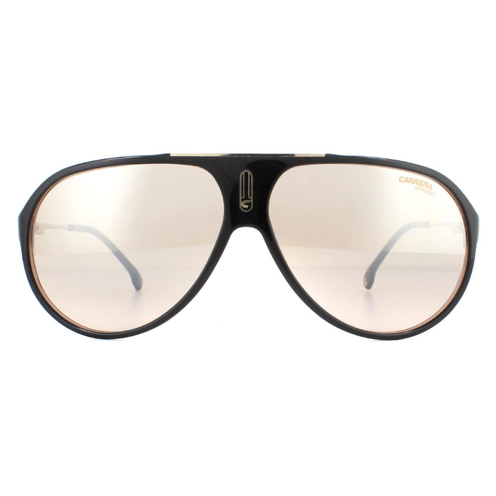 Carrera Sunglasses Hot 65 KDX/G4 Black Nude Brown Mirror